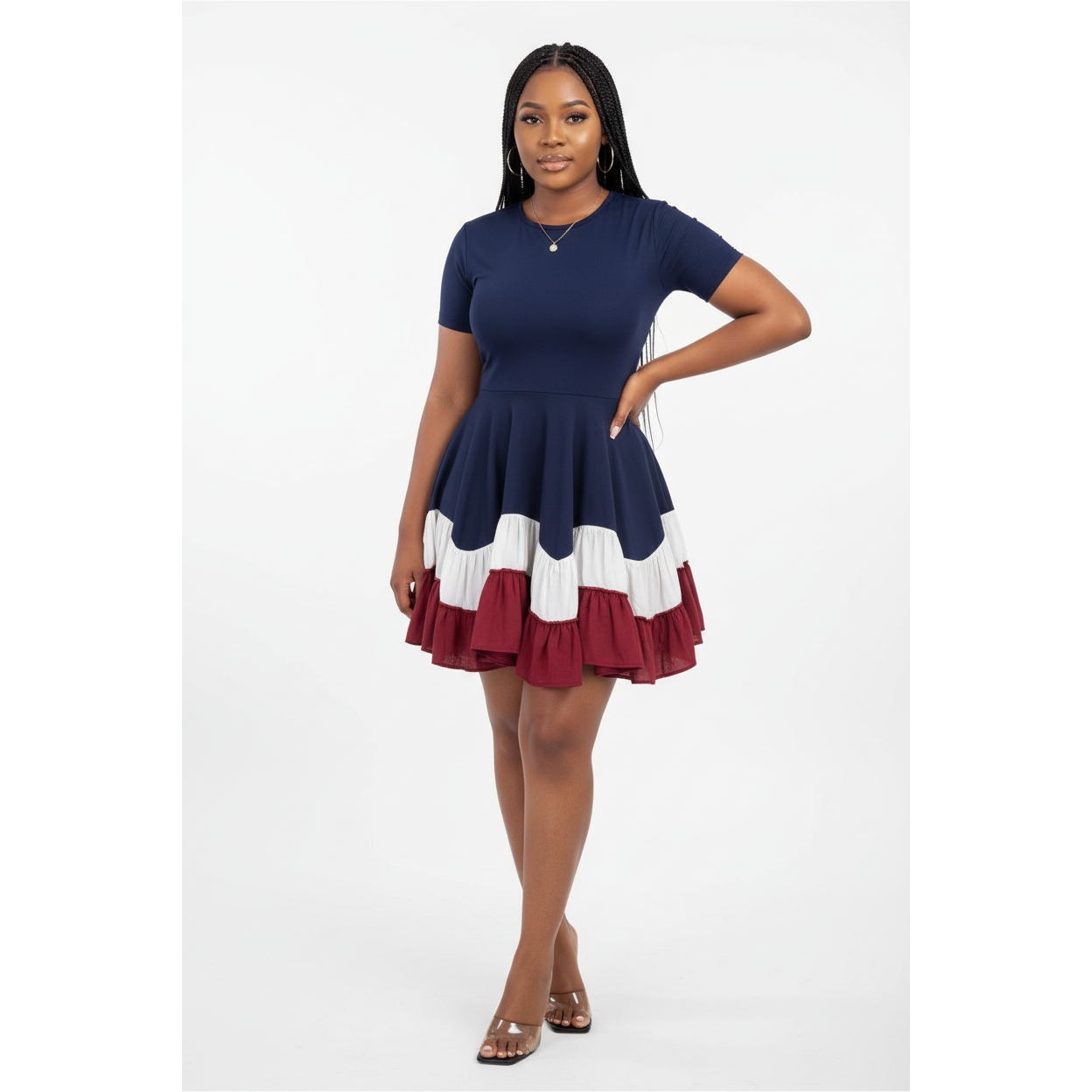 Short Sleeve Round Neck Mini dress