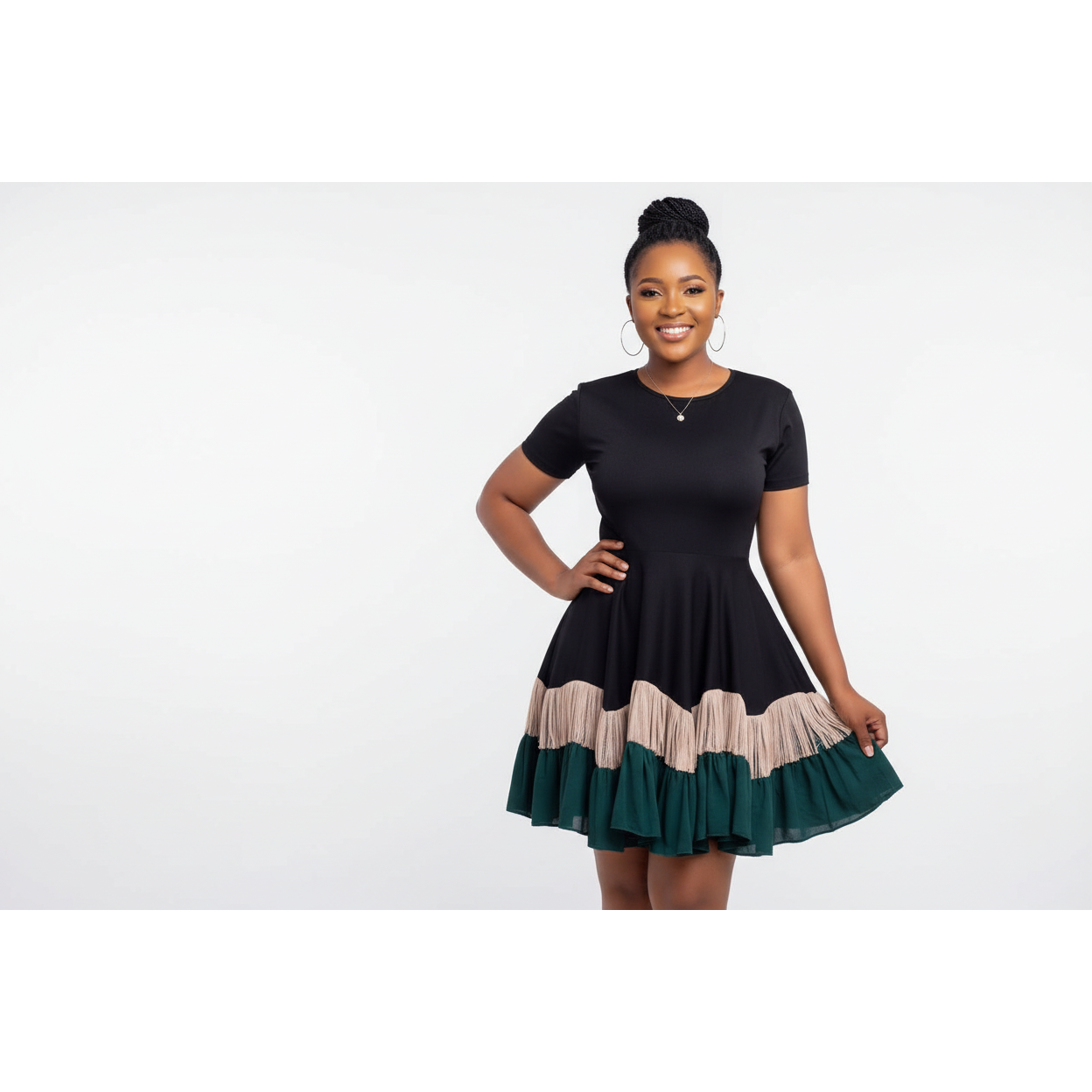 Short Sleeve Round Neck Mini dress