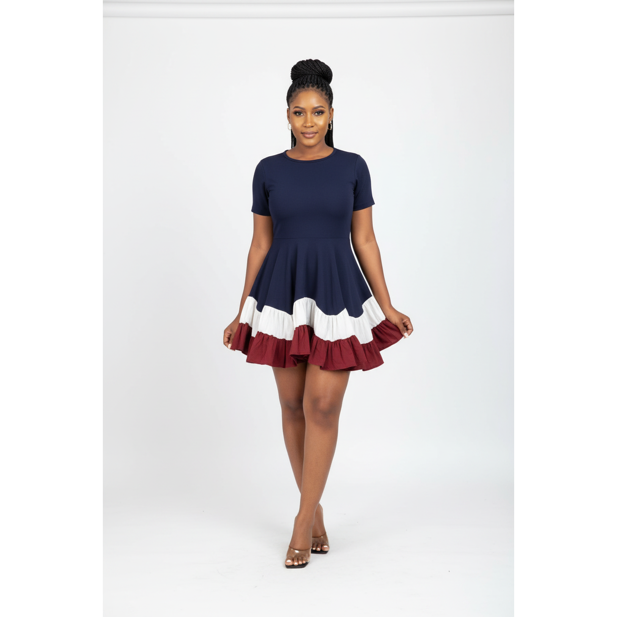 Short Sleeve Round Neck Mini dress