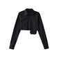 One Pocket Longsleeve Crop Shirt