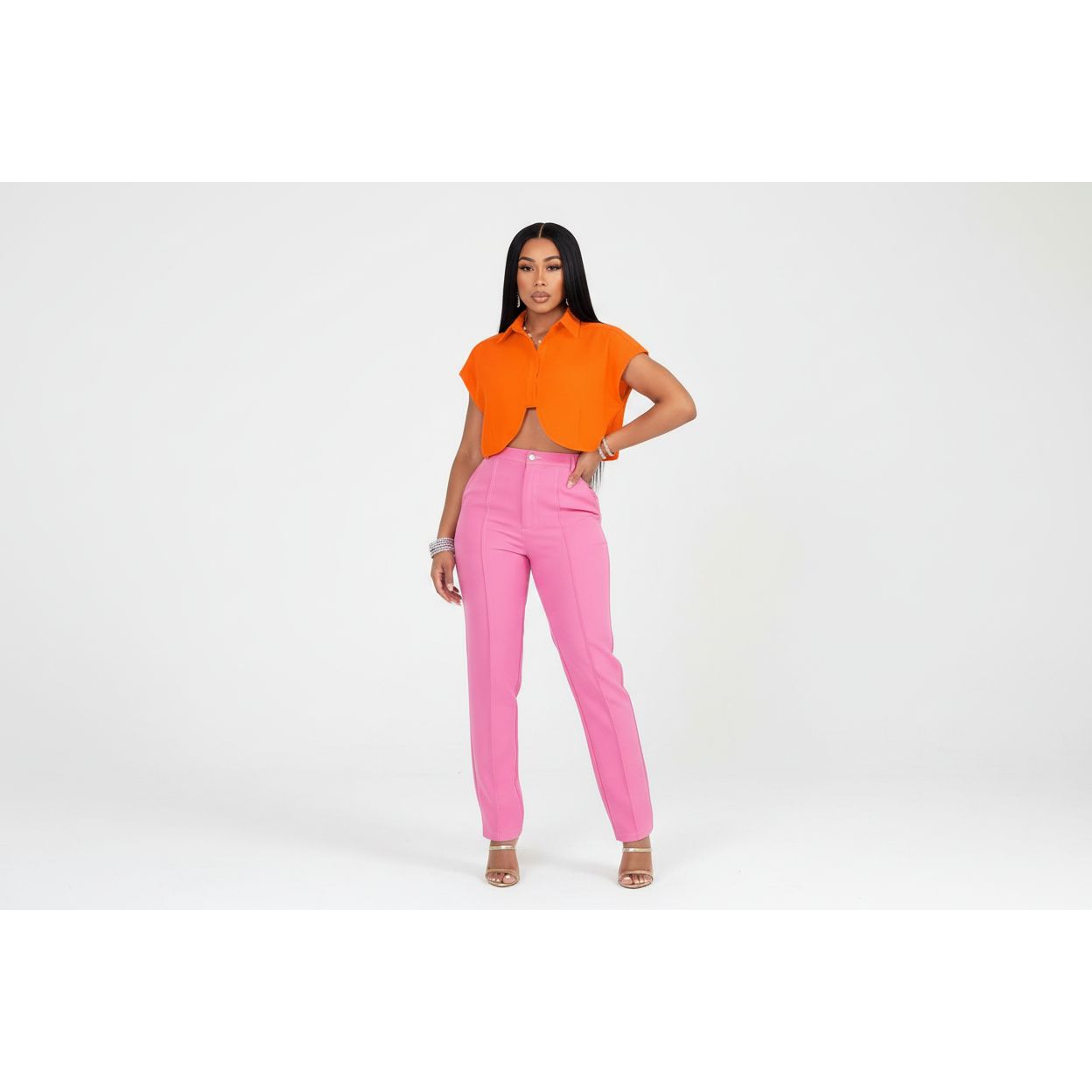 Sleeveless Oversized Crop Top Shirt