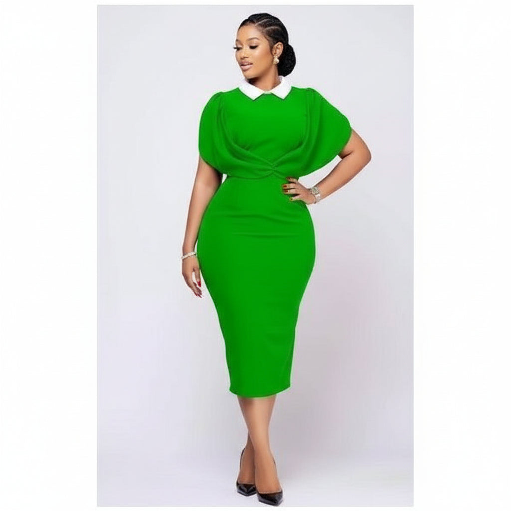 Collar Sleeveless Bodycon Dress