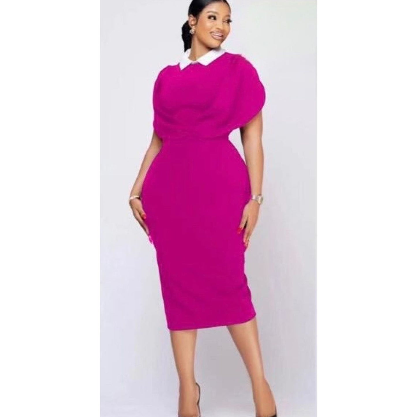 Collar Sleeveless Bodycon Dress