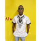 Mens African Vintage Embroidered T-Shirt