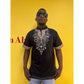 Mens African Vintage Embroidered T-Shirt