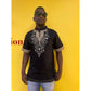 Mens African Vintage Embroidered T-Shirt