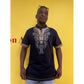 Mens African Vintage Embroidered T-Shirt