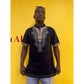 Mens African Vintage Embroidered T-Shirt