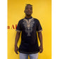 Mens African Vintage Embroidered T-Shirt