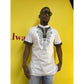 Mens African Vintage Embroidered T-Shirt