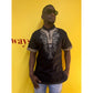 Mens African Vintage Embroidered T-Shirt