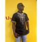 Mens African Vintage Embroidered T-Shirt