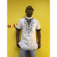Mens African Vintage Embroidered T-Shirt