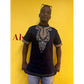 Mens African Vintage Embroidered T-Shirt