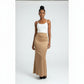 Satin Pencil Long Skirt