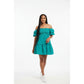Cold Shoulder Bubble Mini Dress