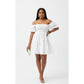 Cold Shoulder Bubble Mini Dress