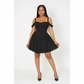 Off The Shoulder Lace Mini Dress