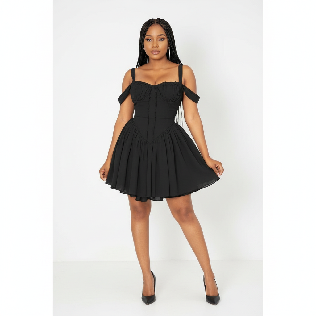 Off The Shoulder Lace Mini Dress