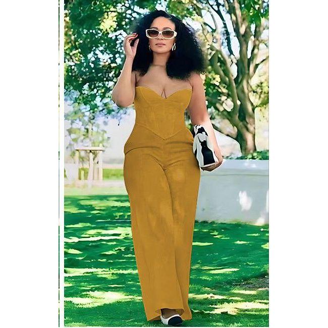 Corset Crop-Top and High waisted pants Set – YELLOW SUB TRADING
