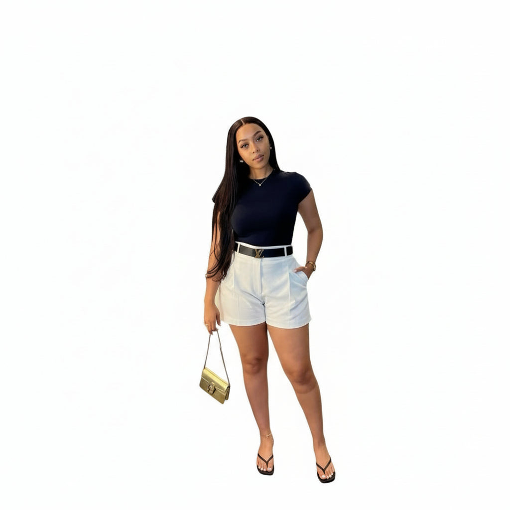 High Waisted Formal Short