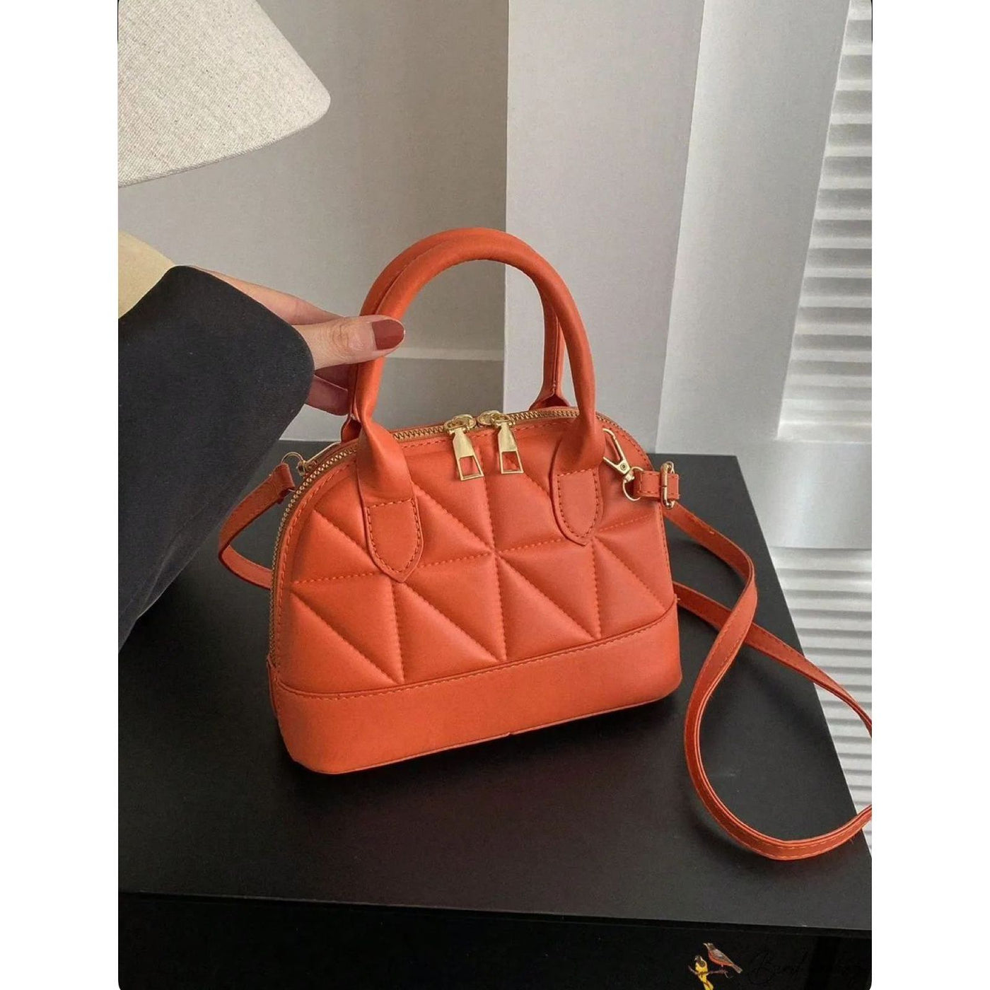 New Solid Color Zip One Shoulder Crossbody Bag