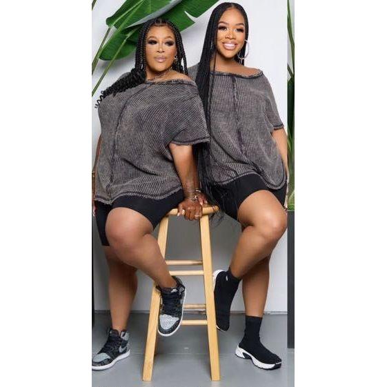 Casual Sports Two Piece Set Short Sleeve T-Shirt with Short Tights