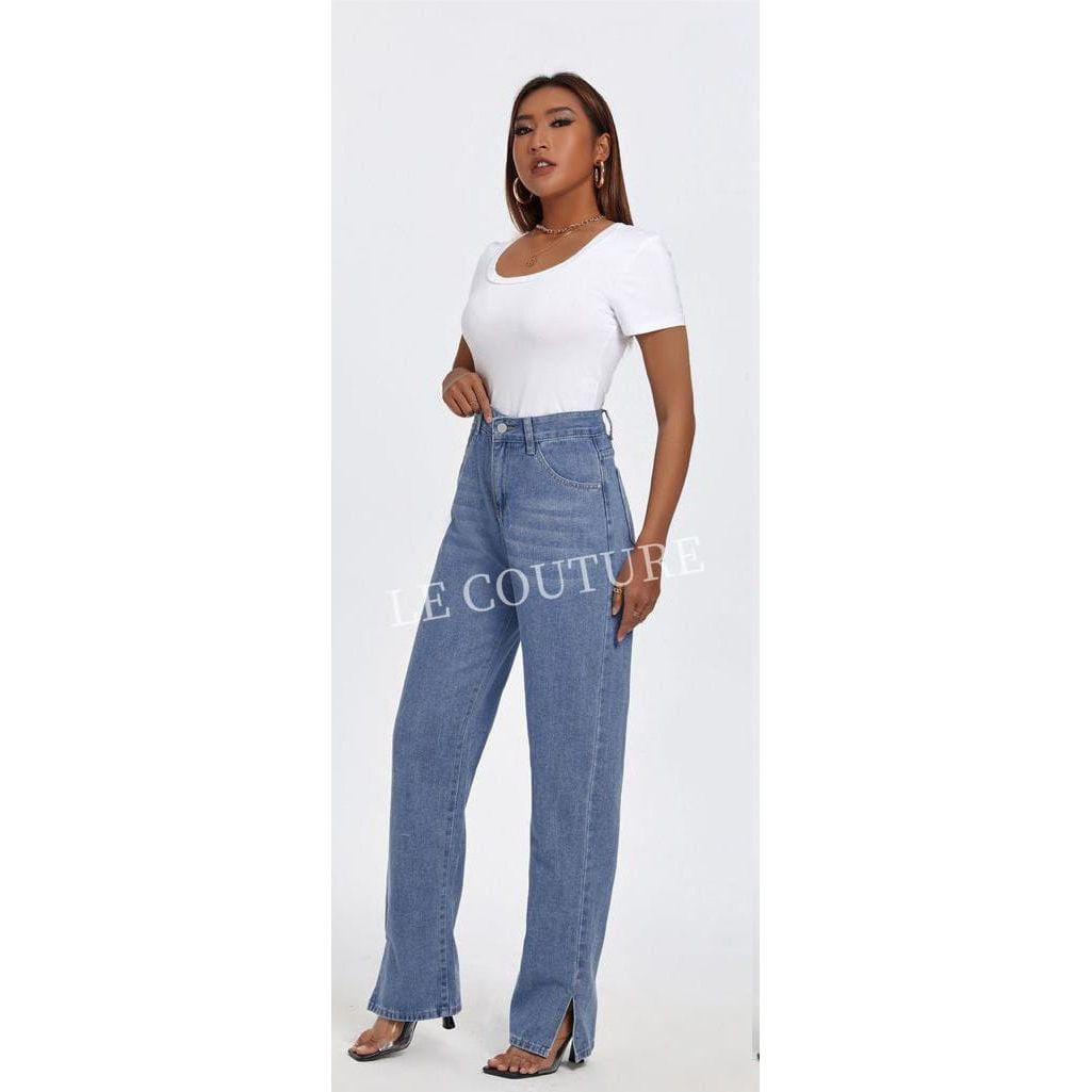 Frenchy High Waisted Straight Leg Jeans.