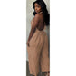 Turtleneck Sleeveless Wide Leg Jumpsuit.
