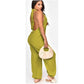 Turtleneck Sleeveless Wide Leg Jumpsuit.