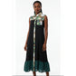 African Sleeveless Printing Polyester Long Dress.