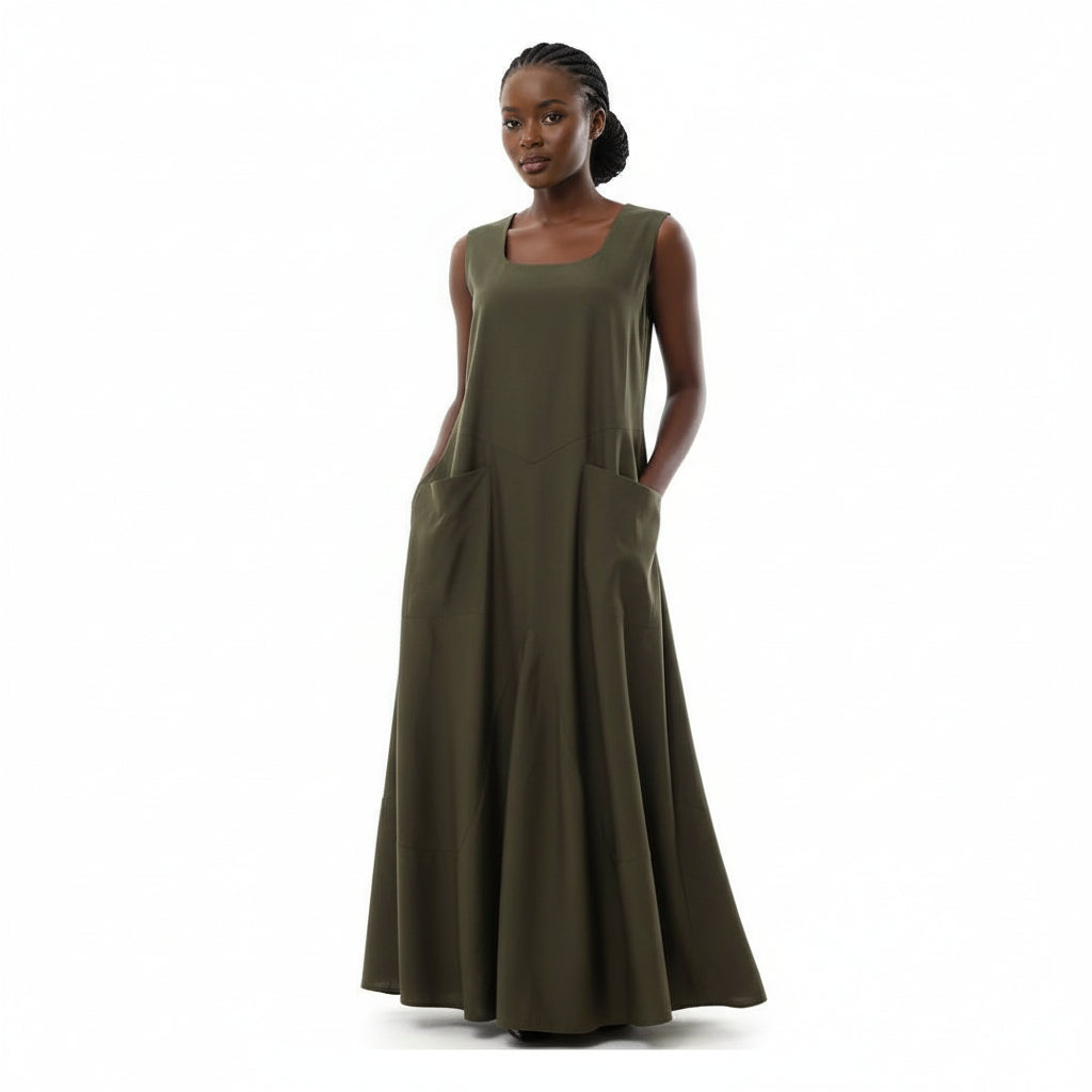 Sleeveless Long Loose Dress