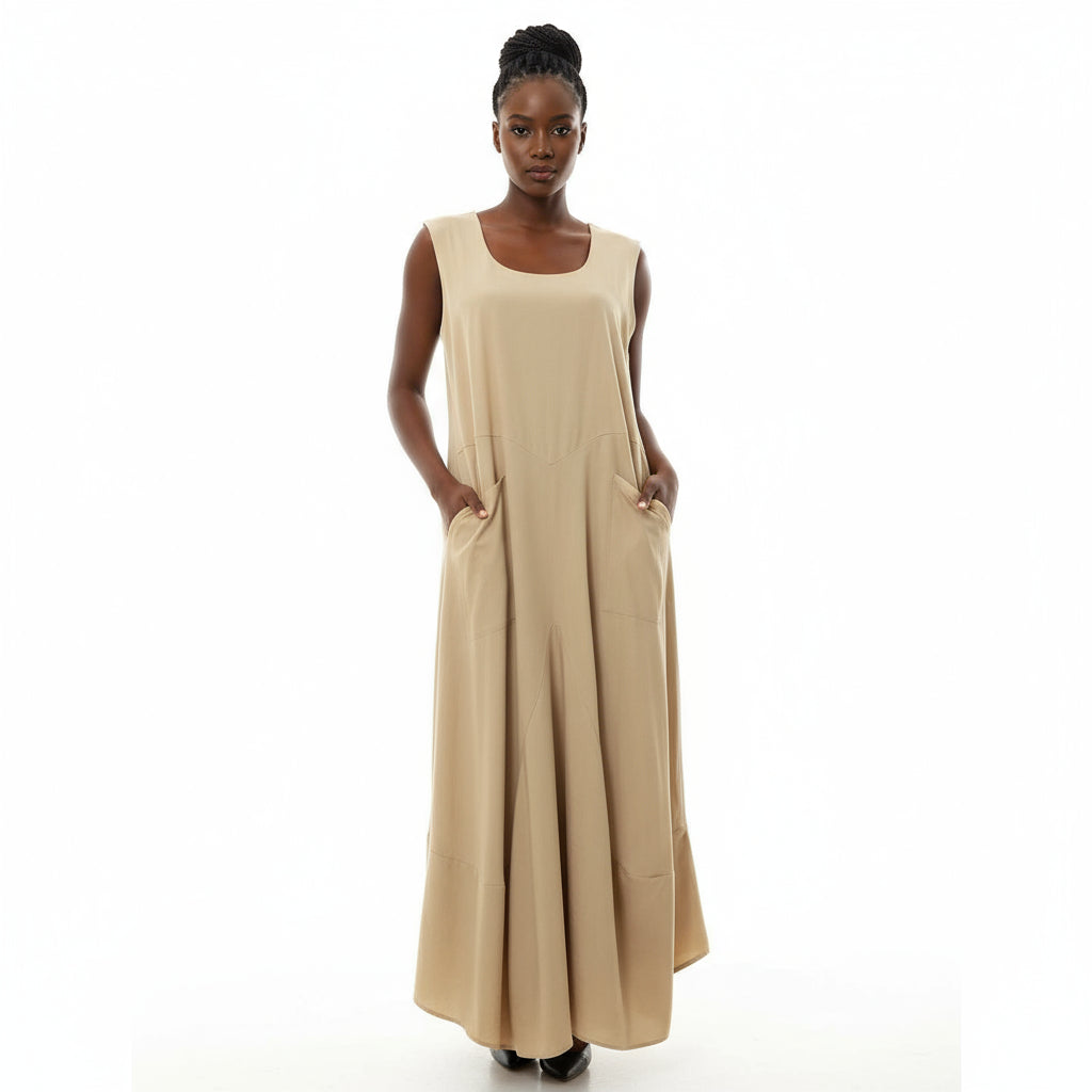 Sleeveless Long Loose Dress