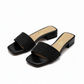 Stylish and Comfortable Block Heel Sandal Slide.