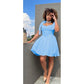 Sleeveless Date Night Bow knot Solid  Dress.