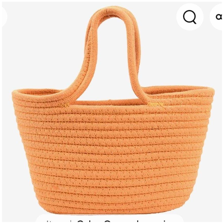 Summer Straw Shoulder Shopping Handbag.