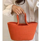 Summer Straw Shoulder Shopping Handbag.