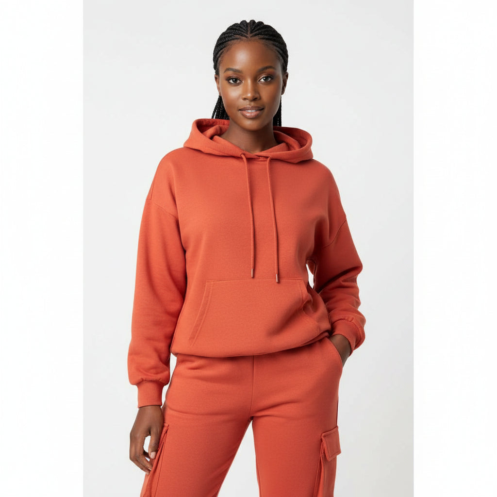 2 Piece Set Tracksuit Pocket Hoodies Sweatpants Suit.