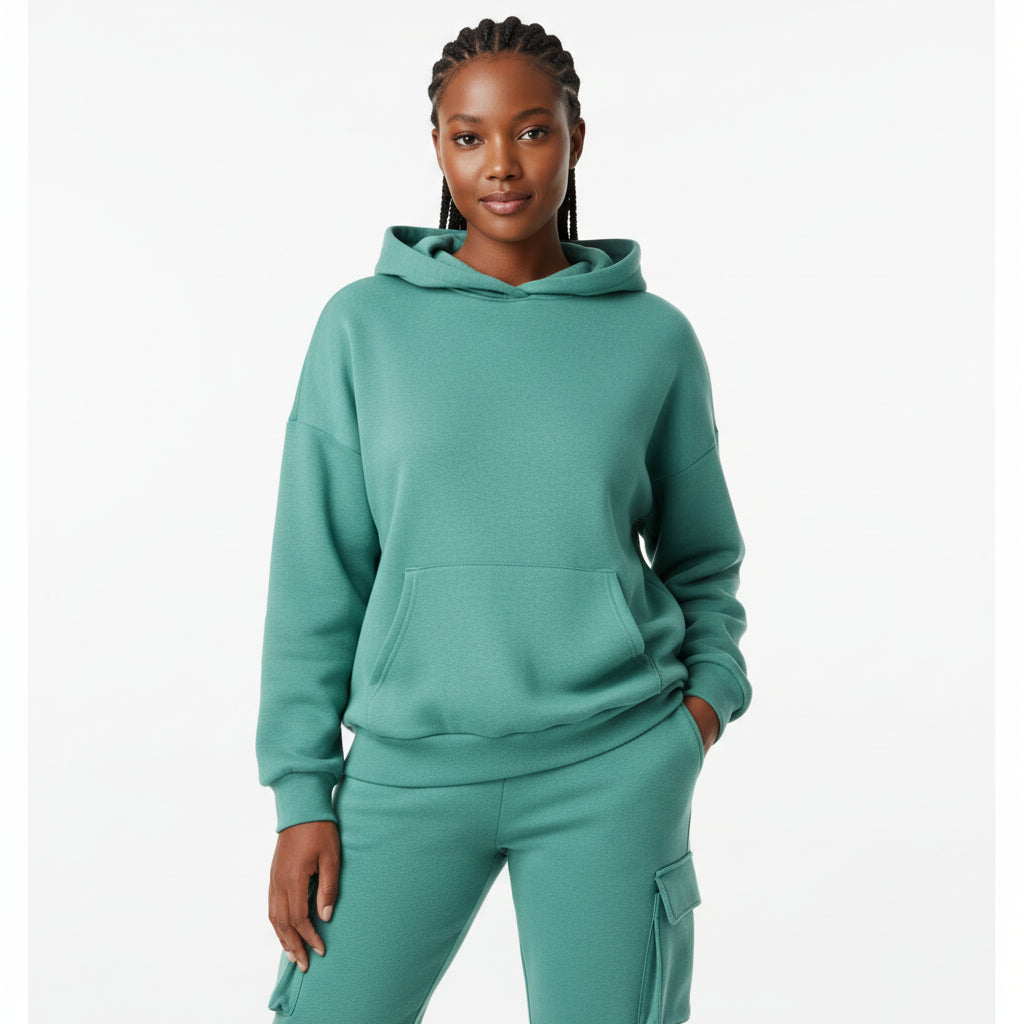 2 Piece Set Tracksuit Pocket Hoodies Sweatpants Suit.