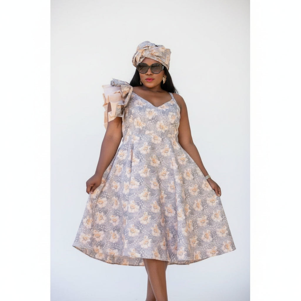 One Shoulder Tube Traditional Dress.