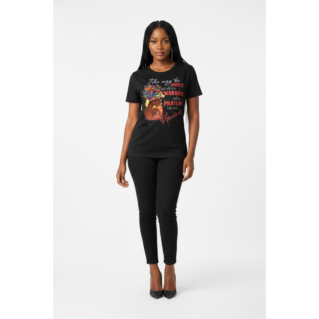 She May Be Quiet Printed T-Shirt.