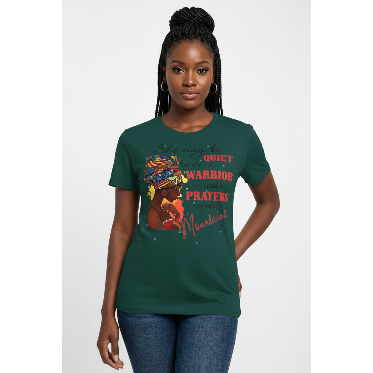 She May Be Quiet Printed T-Shirt.