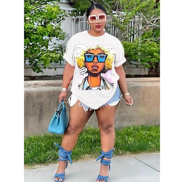 Character Printed Short Sleeve T-Shirt.