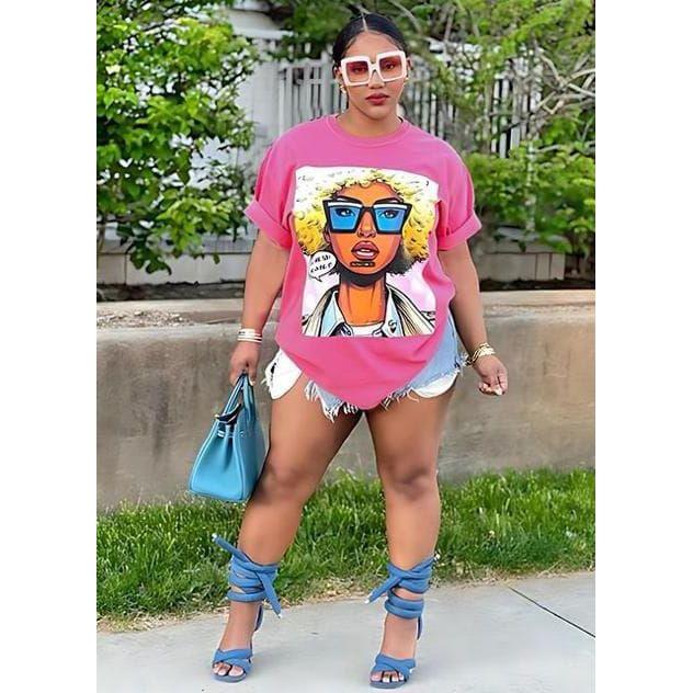 Character Printed Short Sleeve T-Shirt.