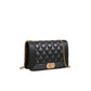 Mini Twist Lock Design Textured Flap Square Bag