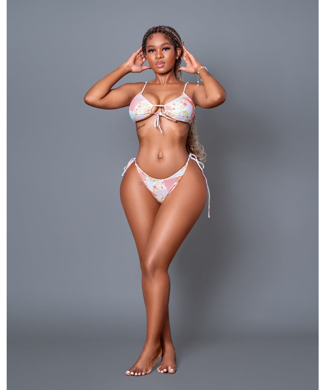 Plain Tie Knot Sexy Bikini Set. main image 1