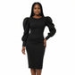 Latten Long Sleeve Bodycon Midi dress.