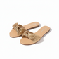 summer vintage bow chic and elegant fashionable slippers.