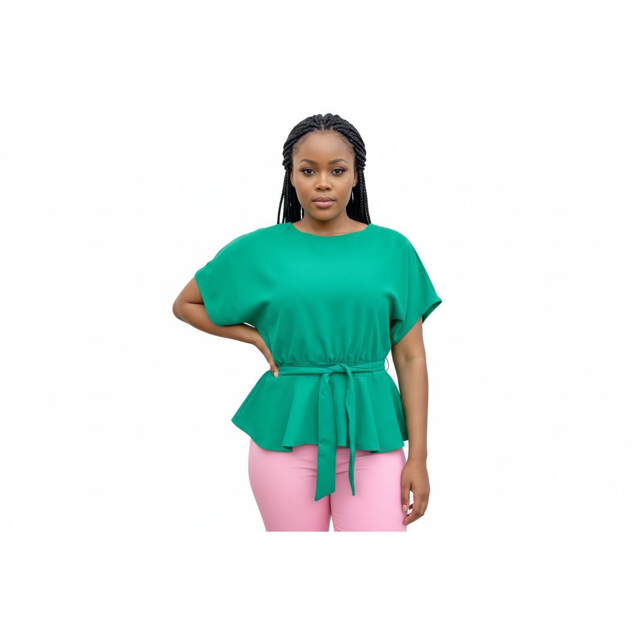 Butterfly Short Sleeve Belted Blouse. – YELLOW SUB TRADING