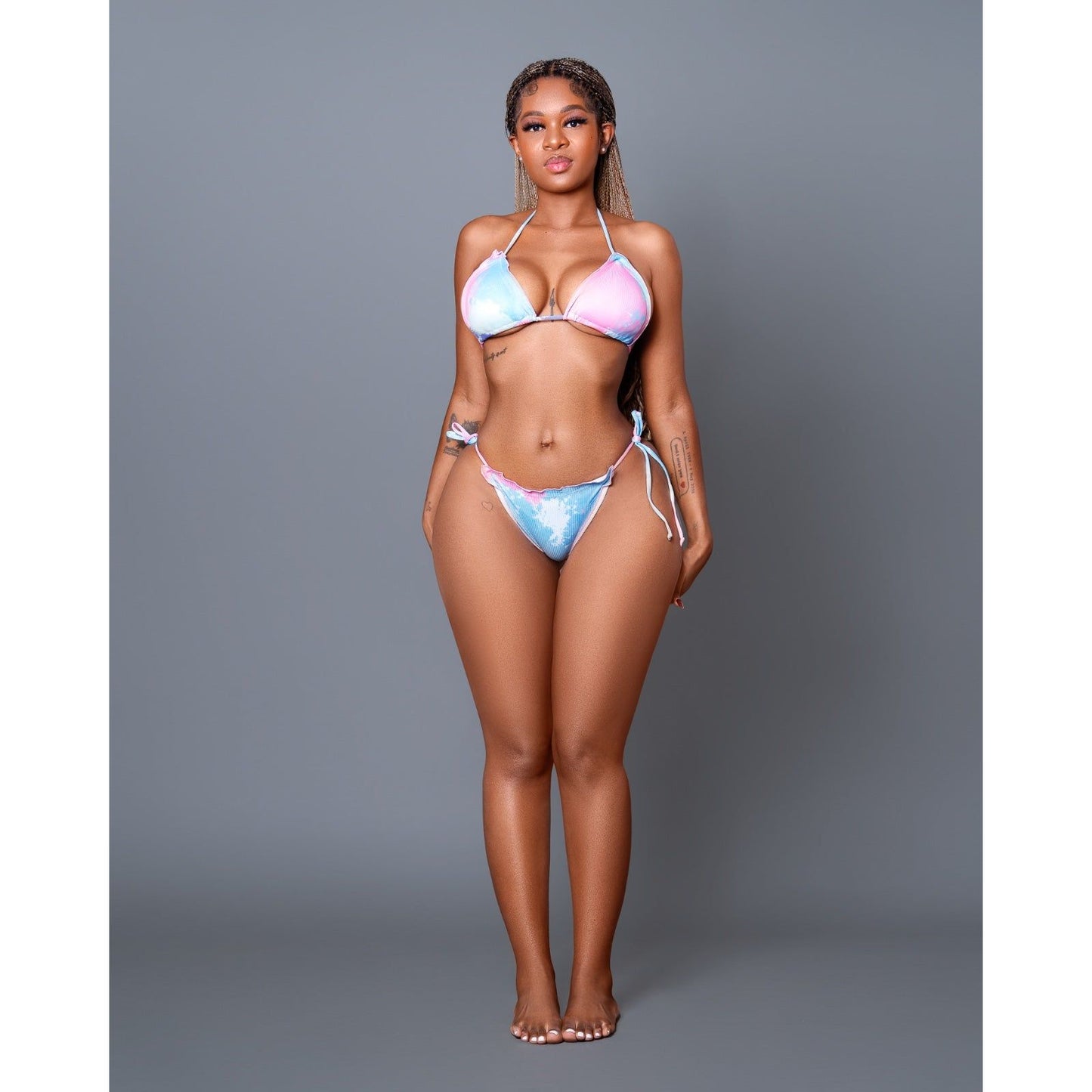 Multi-color Printed Sexy Bikini Set.